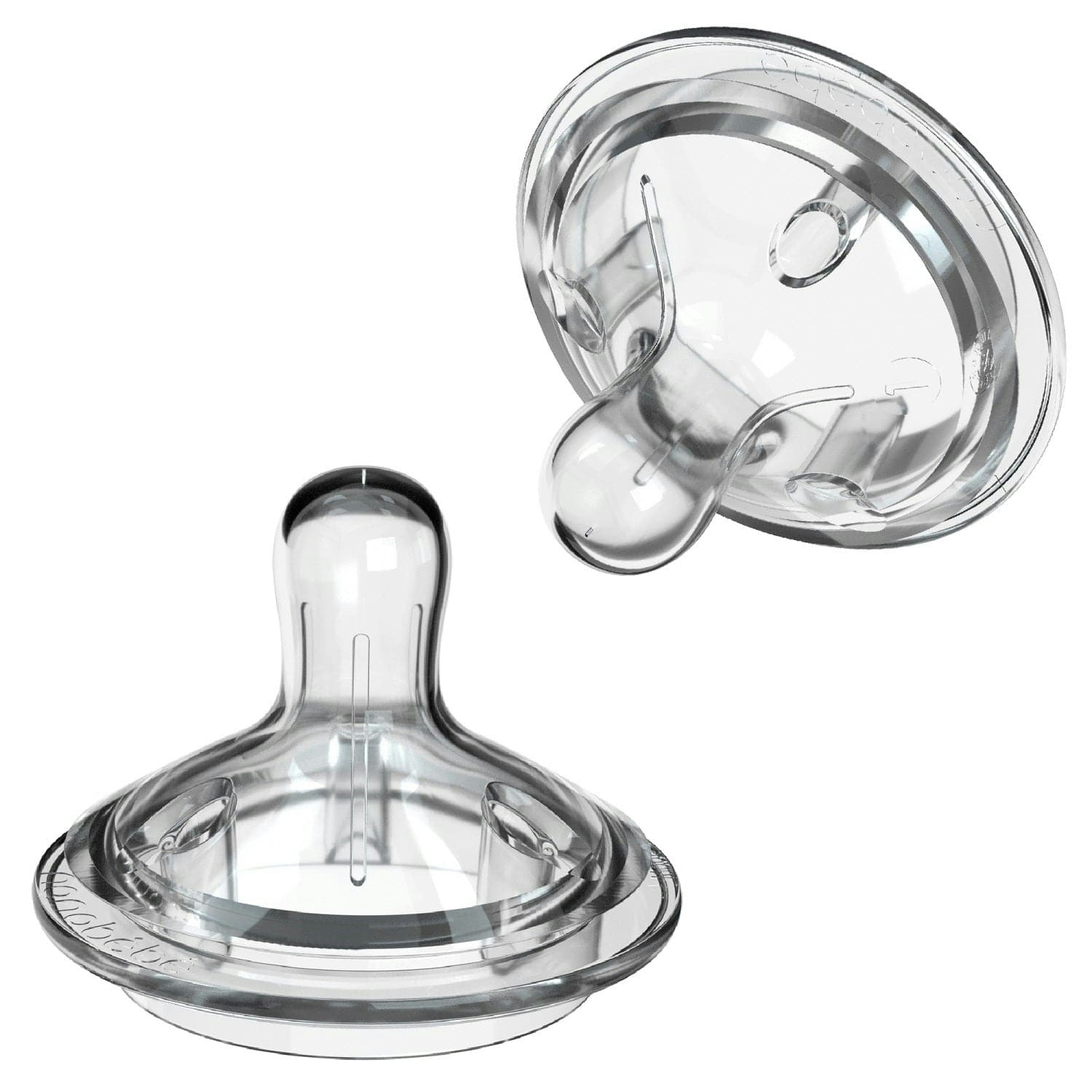 Silicone Baby Bottle Nipples, 2-Pack