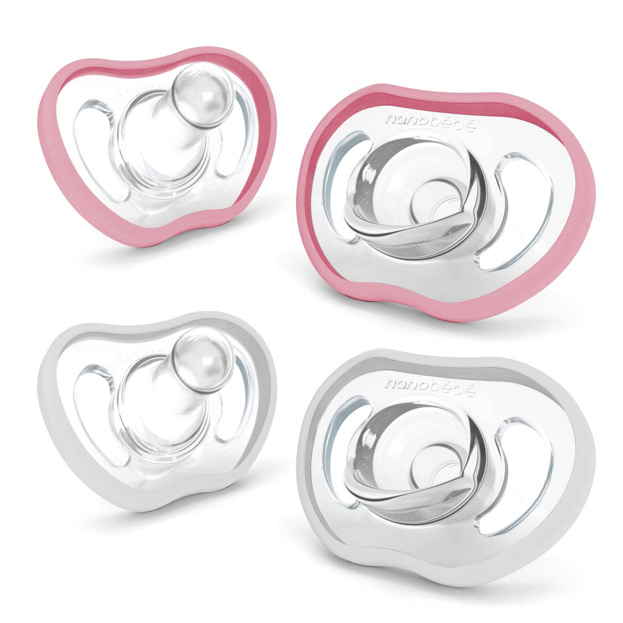 Nanobébé US Pink-White Active Flexy Pacifier (4m+)